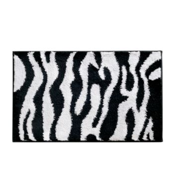 InterDesign® 34x21 Black and White Zebra Rug