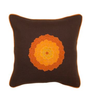 Surya Multi-Colored Flower Decorative Pillow