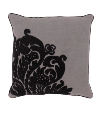 Surya Grey and Black Elegant Pillow