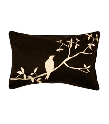 Surya Silhouetted Bird Decorative Pillow