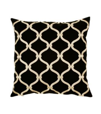 Surya Black and Ivory Decorative Pillow