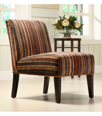 Home Interior Dark Stripe Print Lounge Chair