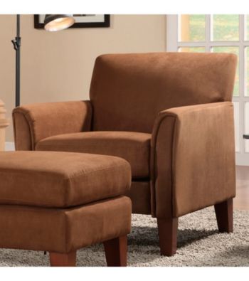 Home Interior Mocha Microfiber Accent Chair