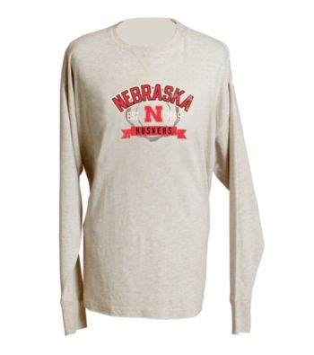 J. America® Men's Oatmeal Vintage Nebraska Team Tee