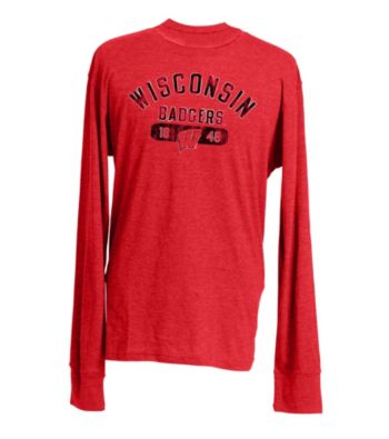 J. America® Men's Red Vintage Wisconsin Team Graphic Top