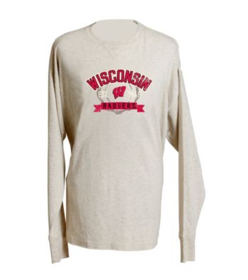 J. America® Men's Oatmeal Vintage Wisconsin Team Tee