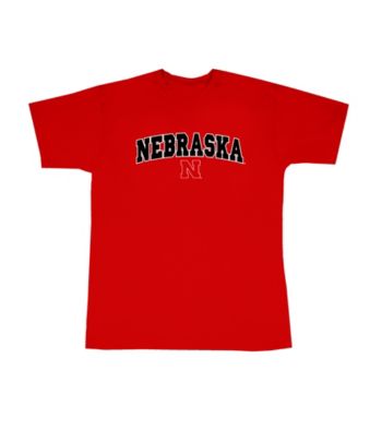 J. America® Men's Red Nebraska Arch Logo Tee