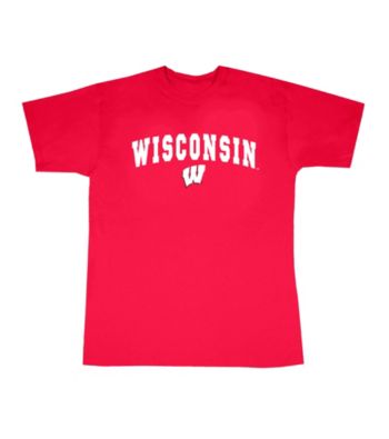J. America® Men's Red Wisconsin Arch Logo Tee