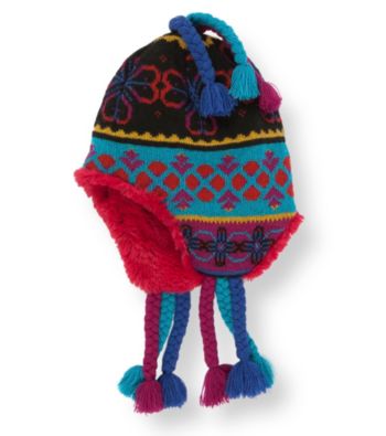 MUK LUKS® Girls Flower Fairisle Tassel Helmet