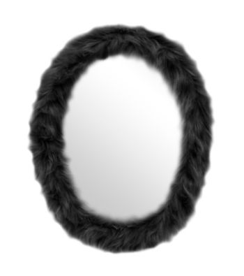 Lumisource Oval Furr Mirror Black