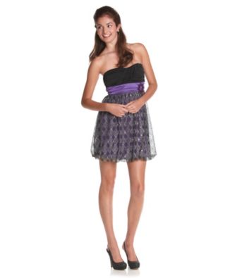 Homepage  juniors  a byer juniors strapless purple party dress