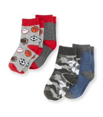 Statements Boys' 4-pk. Red Sport/Camo Dress Socks