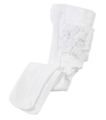Cuddle Bear® Baby Girls' White 2-pk. Rhumba Tights