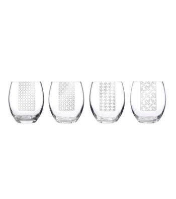 Luigi Bormioli Social Ave Set of 4 Assorted Stemless Wine Glasses