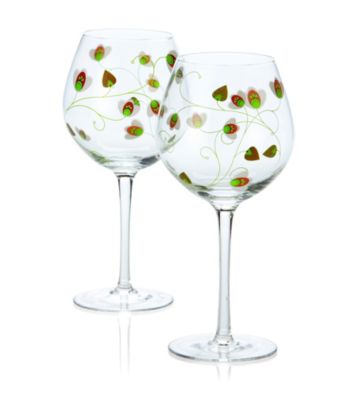 Luigi Bormioli Social Ave Set of 2 Green UR Vino Red Wine Glasses