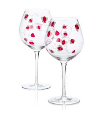 Luigi Bormioli Social Ave Set of 2 Pink UR Vino Red Wine Glasses