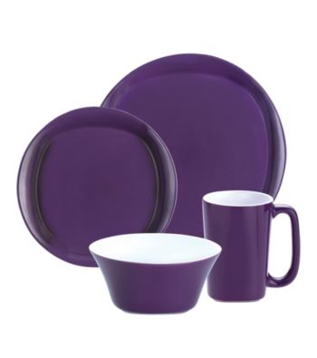 Rachael Ray® Purple Round and Square 16-pc. Dinnerware Set