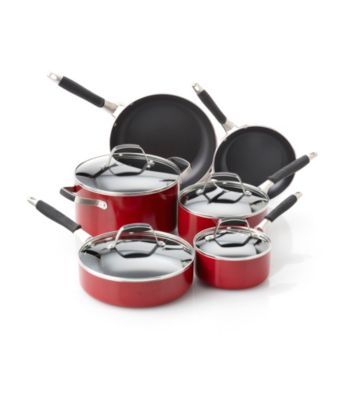Guy Fieri Nonstick 10-pc. Red Cookware Set