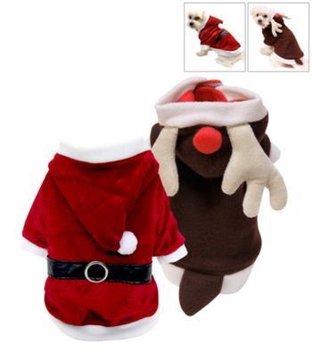 FouFou Dog™ Reversible Santa and Reindeer Suit