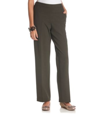 Briggs New York® Petites' Flat-Front Pull-On Pants