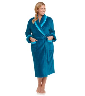 Jasmine Rose® Plus Size Fleece Wrap Robe