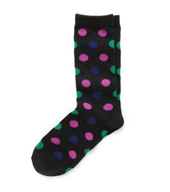 Relativity® Large Polka Dot Crew Socks