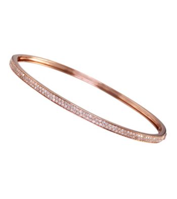 Effy® 14K Rose Gold Diamond Bangle Bracelet