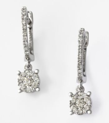 Effy® 14K White Gold Diamond Earrings