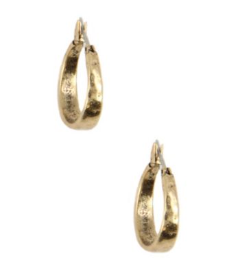 Nine West Vintage America Collection® Brass Ox Click-It Hoop Earrings