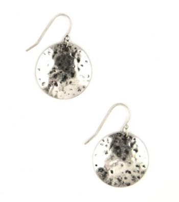 Nine West Vintage America Collection® Silver Ox Drop Disc Earrings