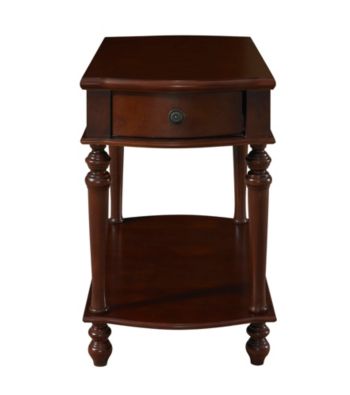 Powell® Cherry Finish Chairside Table with Drawer