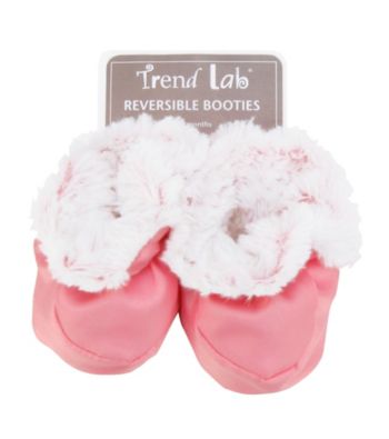 Trend Lab Pink Peek-A-Boo Baby Booties