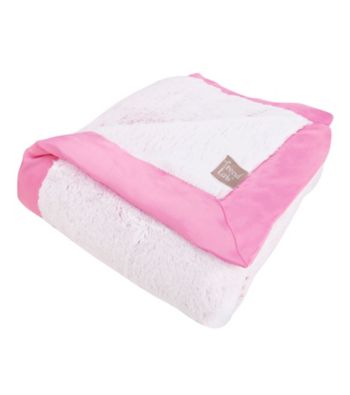 Trend Lab Pink Framed Peek-A-Boo Faux Fur Receiving Blanket
