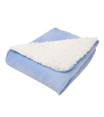 Trend Lab Blue and Cream Receiving Blanket