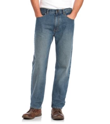 Ruff Hewn Men's Medium Stone Wash Classic Straight-Leg Jeans