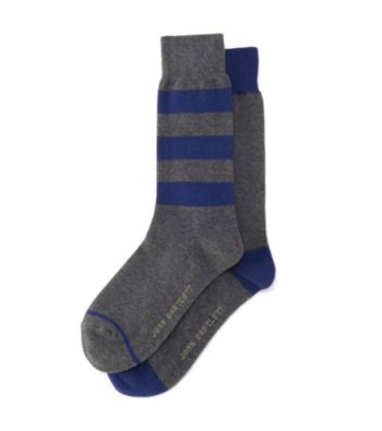 John Bartlett Statements Men's Rugby Striped Crew Socks