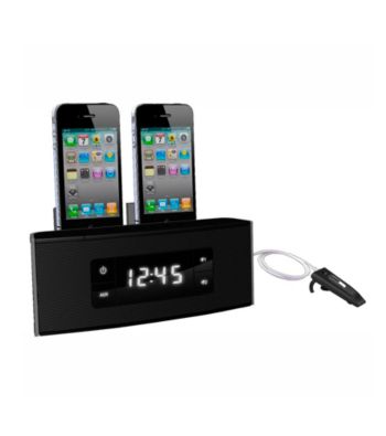 Dok 3-Port Smart Phone Charger with Alarm Clock Radio