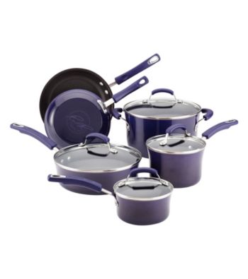 Rachael Ray® Porcelain II 10-pc. Purple Cookware Set
