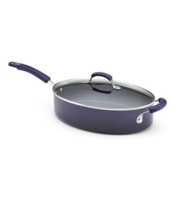 Rachael Ray® Porcelain II 5-qt. Purple Covered Saute Pan with Helper Handle