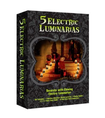 Set of 5 Haunted House Electric Luminaria Kit
