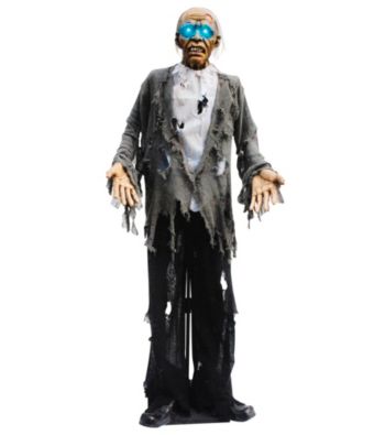 Standing Zombie With Light-Up Eyes Animated Prop