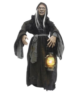 Standing Witch with Light Up Lantern