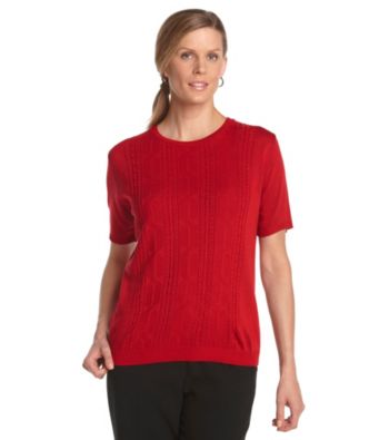 Alfred Dunner® Short Sleeve Sweater