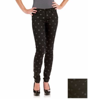 Fire® Juniors' Polka-Dot Print Skinny Jeans