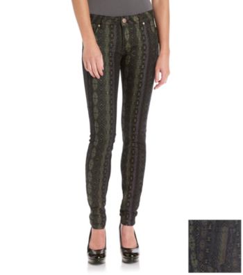 Fire® Juniors' Tribal-Print Skinny Jeans