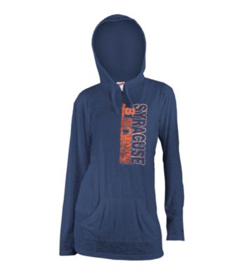 Soffe® Juniors' Syracuse Navy Burnout Hoodie