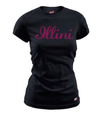 Soffe® Juniors' Illinois Glitter Screen Tee