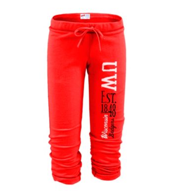 Soffe® Juniors' Wisconsin Football Capri Sweatpants