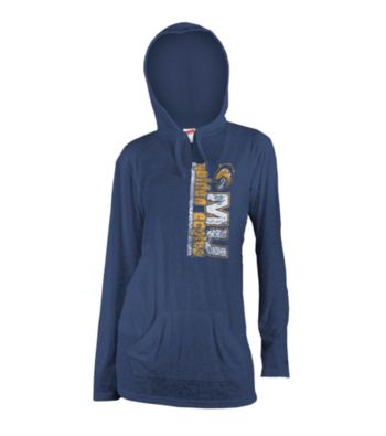 Soffe® Juniors' Marquette Navy Burnout Hoodie