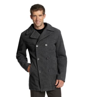 Excelled Sheepskin Men's Faux Wool Peacoat